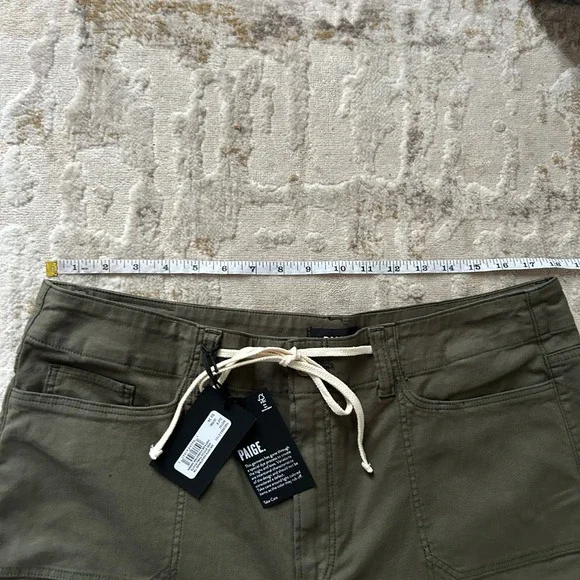 PAIGE Womens Vintage Forester Green Ari Wide Leg Pants NWT - Size 34 16/18 US - Picture 8 of 12